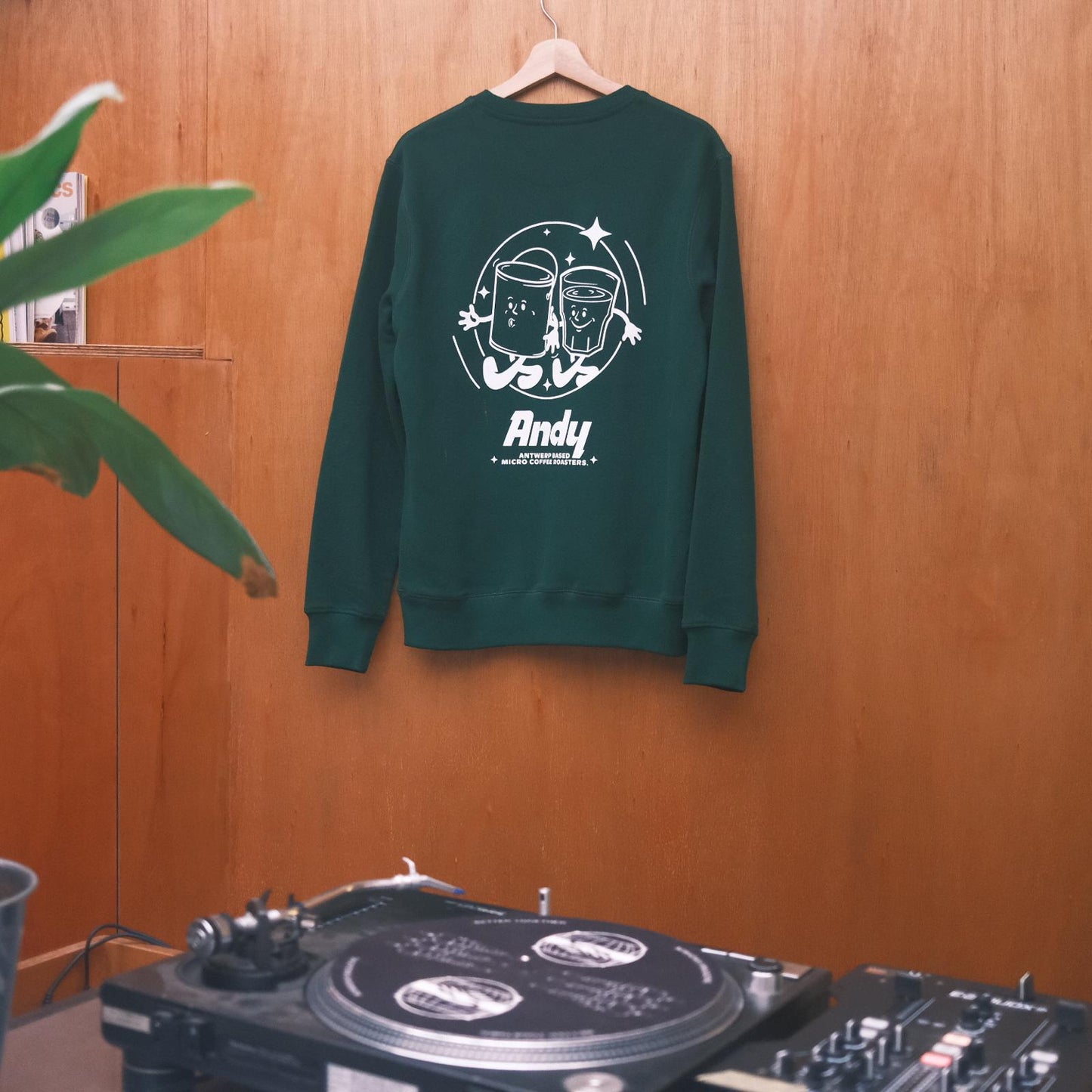 GREEN WORKER SWEATER