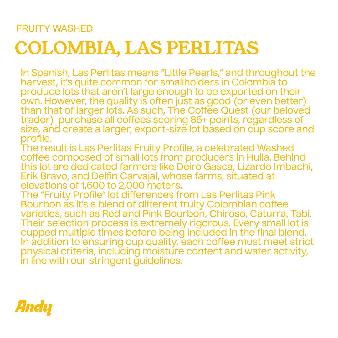 COLOMBIA Las Perlitas, Filter