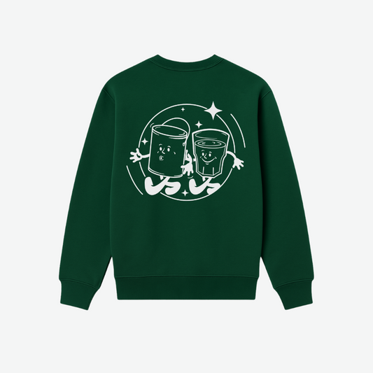 GREEN WORKER SWEATER